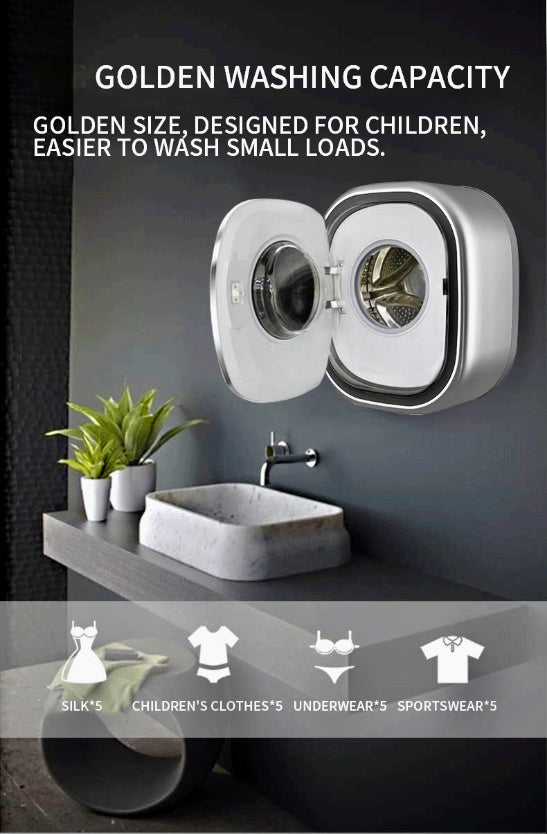 MobyWash Daewoo DY-BGX09 Weiß Europas Meistverkaufte Mini-Waschmaschine